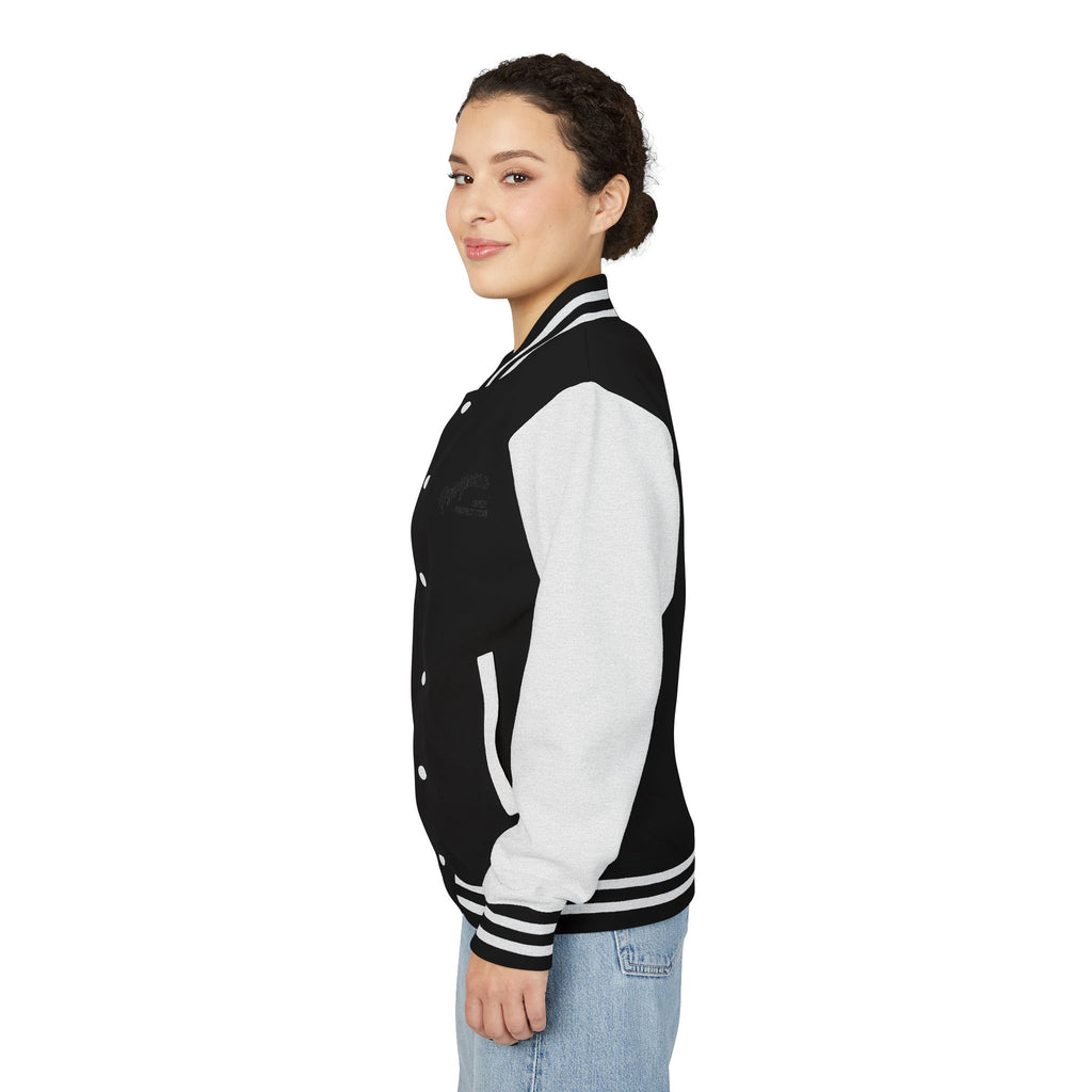 Letterman Jacket – Minimalist Black & White Varsity Bomber