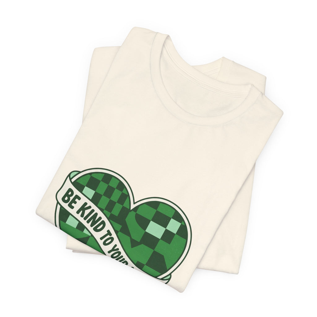 Be Kind To Your Mind Heart Tee | Mental Health Awareness, Green Ribbon