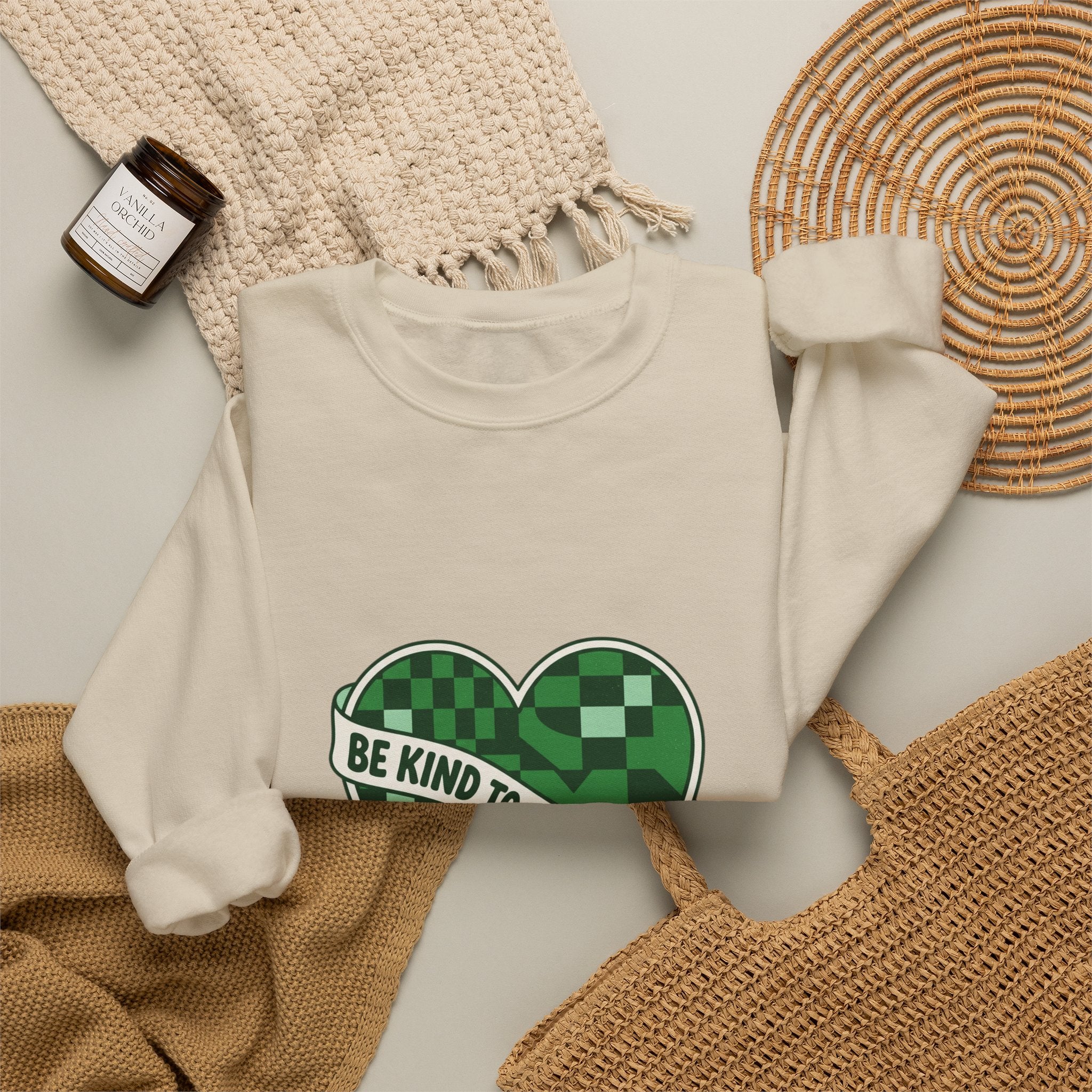 Be Kind to Your Mind Sweatshirt | Mental Health Awareness, Green Ribbon