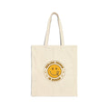 Feeling Things Is Human Tote | Mental Health Awareness, Retro Smiley Green Ribbon