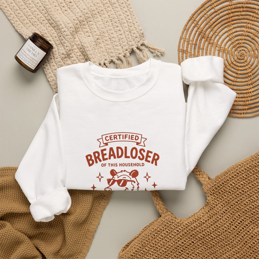 CERTIFIED BREADLOSER Sweatshirt | Breadloser Humor, Doodle Graphic