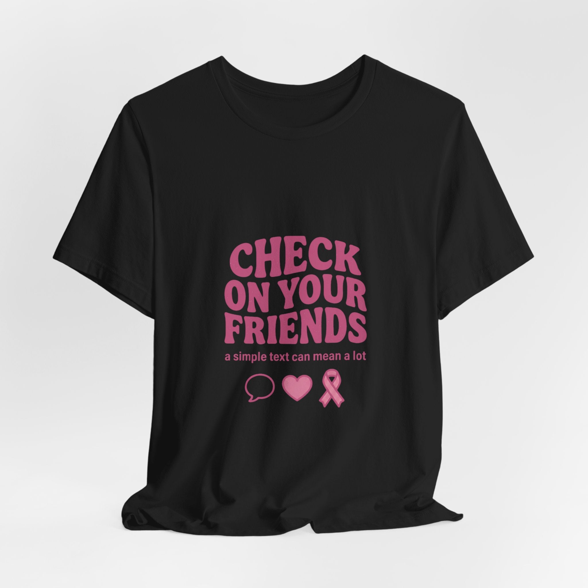 Check On Your Friends Tee | Mental Health Awareness, Green Ribbon, Support