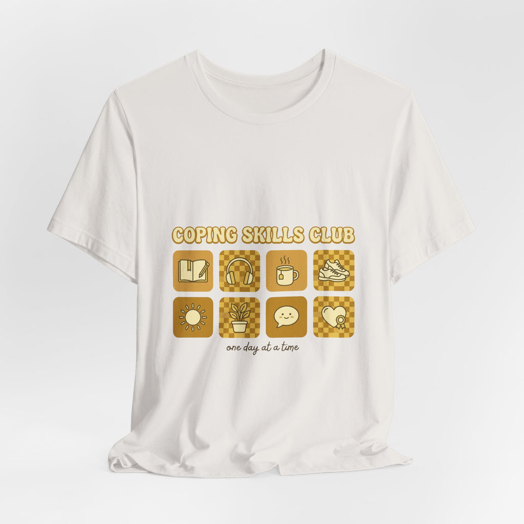 Coping Skills Club Tee | Mental Health Awareness, Retro Green Ribbon