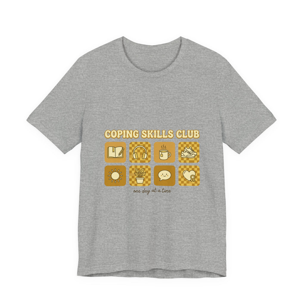 Coping Skills Club Tee | Mental Health Awareness, Retro Green Ribbon