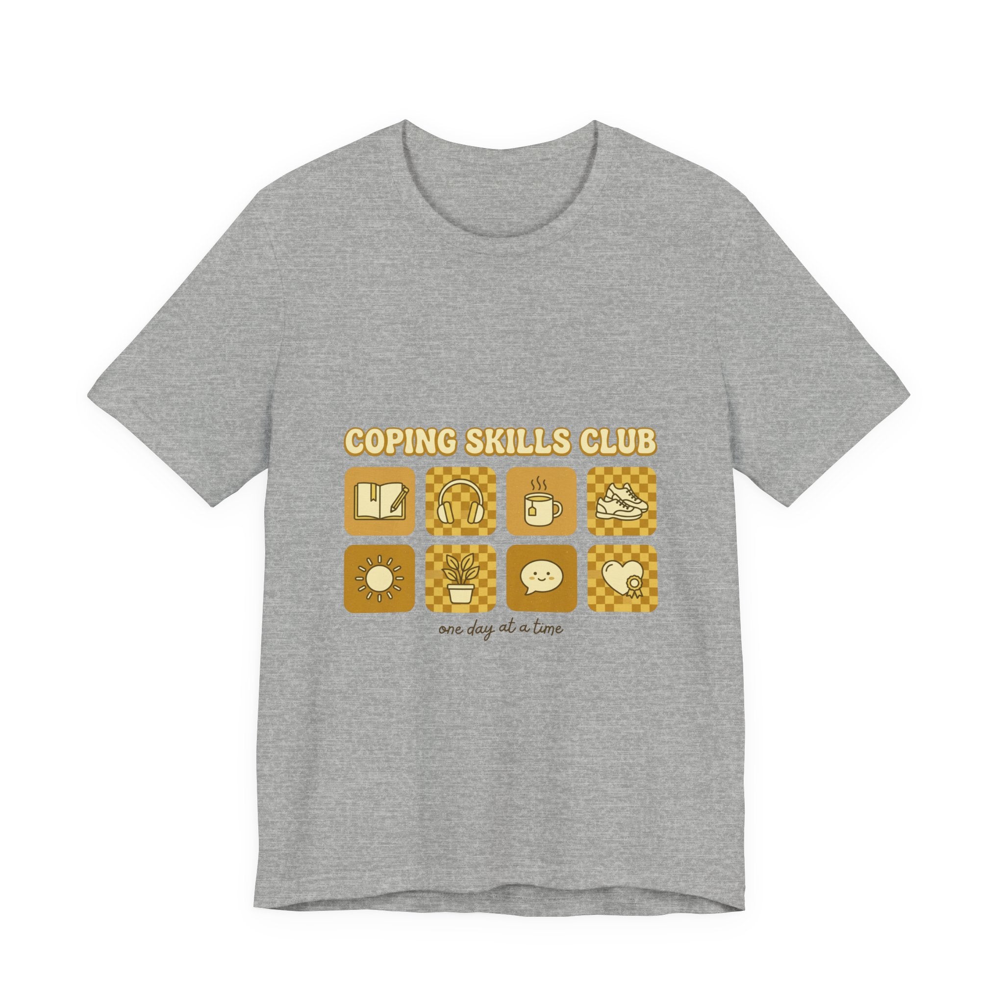 Coping Skills Club Tee | Mental Health Awareness, Retro Green Ribbon