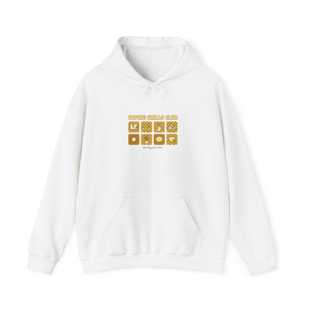 Urbania Mental Health Matters Hoodie – Green Ribbon Retro Smiley, Therapy-Positive Graphic, Unisex
