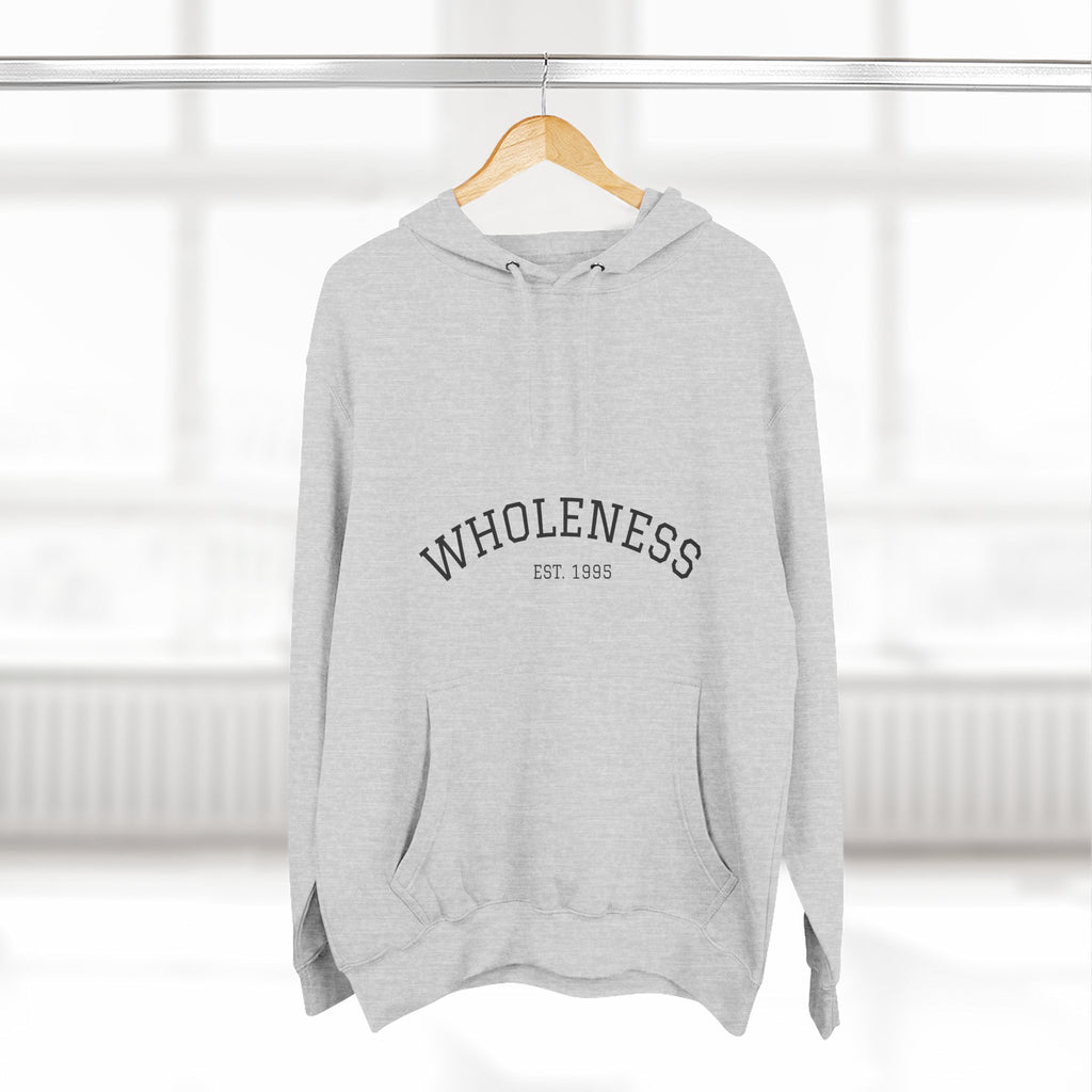Wholeness Pullover Hoodie – Minimal Arch Logo Fleece Hoodie