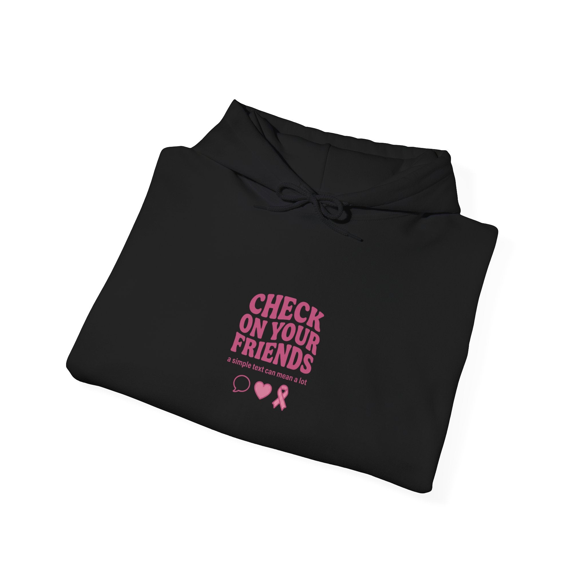 Check On Your Friends Hoodie | Mental Health Awareness, Green Ribbon