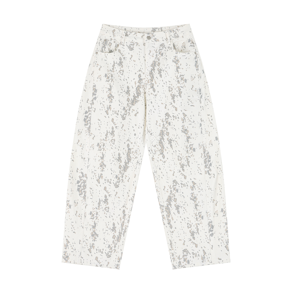 Urbania Women's Splatter Barrel Leg Jeans