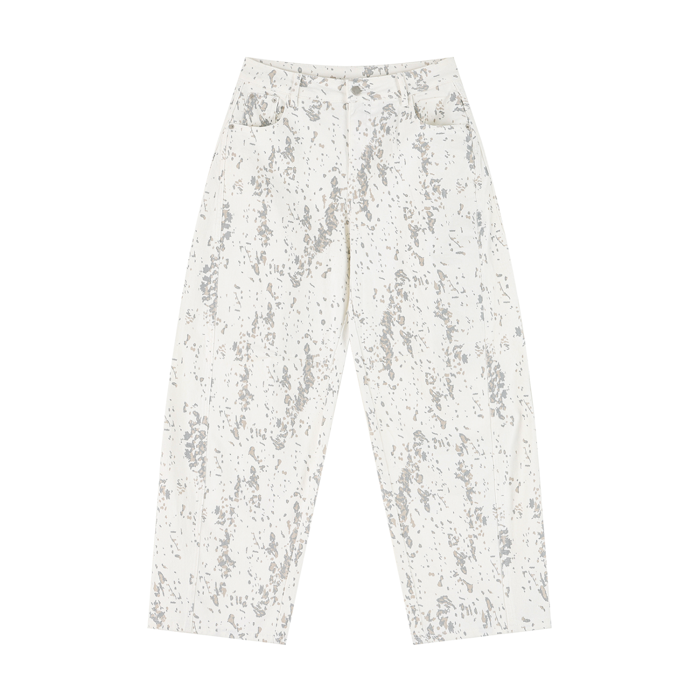 Urbania Women's Splatter Barrel Leg Jeans