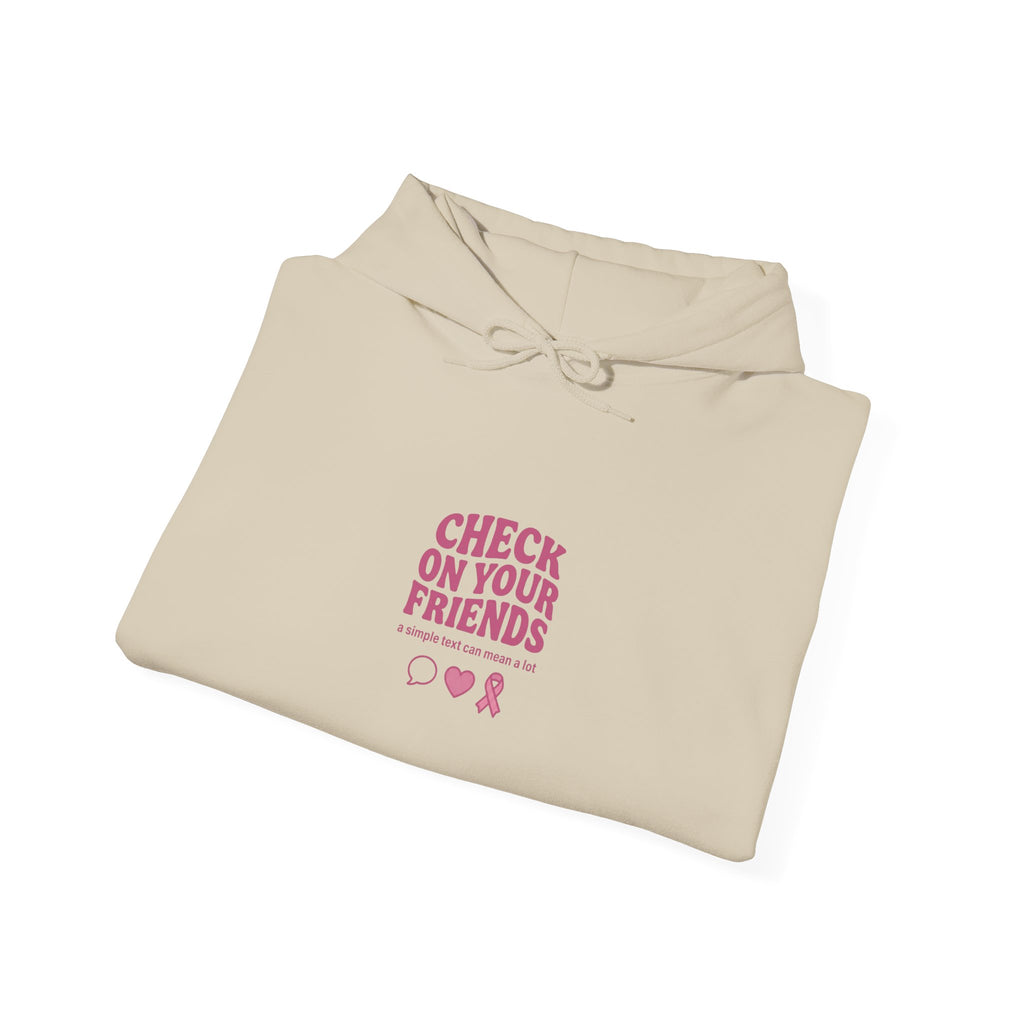 Check On Your Friends Hoodie | Mental Health Awareness, Green Ribbon
