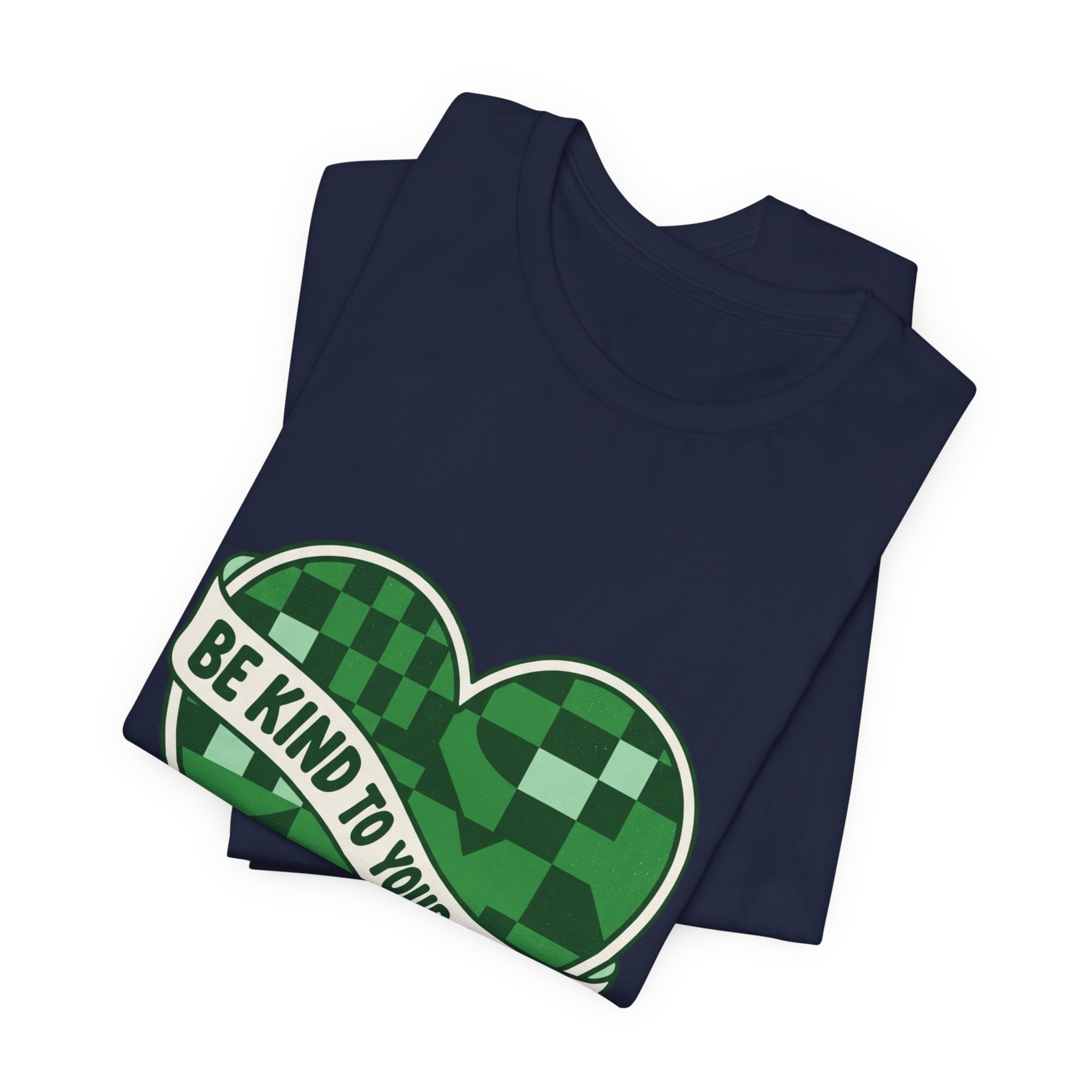 Be Kind To Your Mind Heart Tee | Mental Health Awareness, Green Ribbon