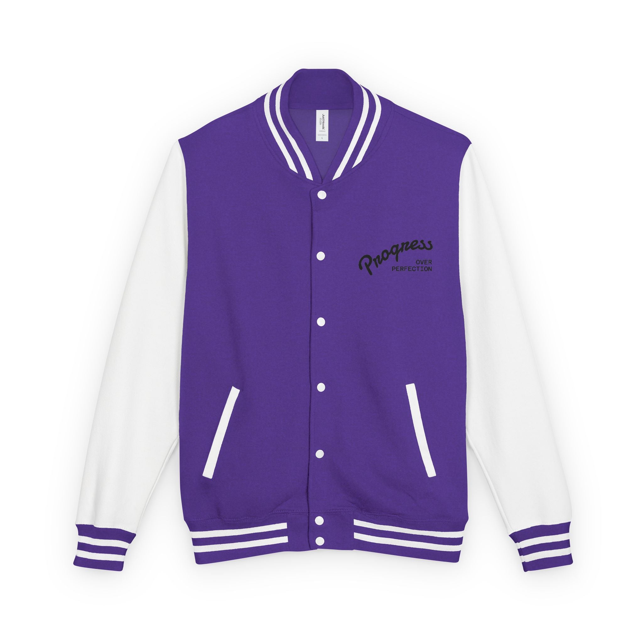 Letterman Jacket — Pink Retro 'Happiness' Varsity Jacket