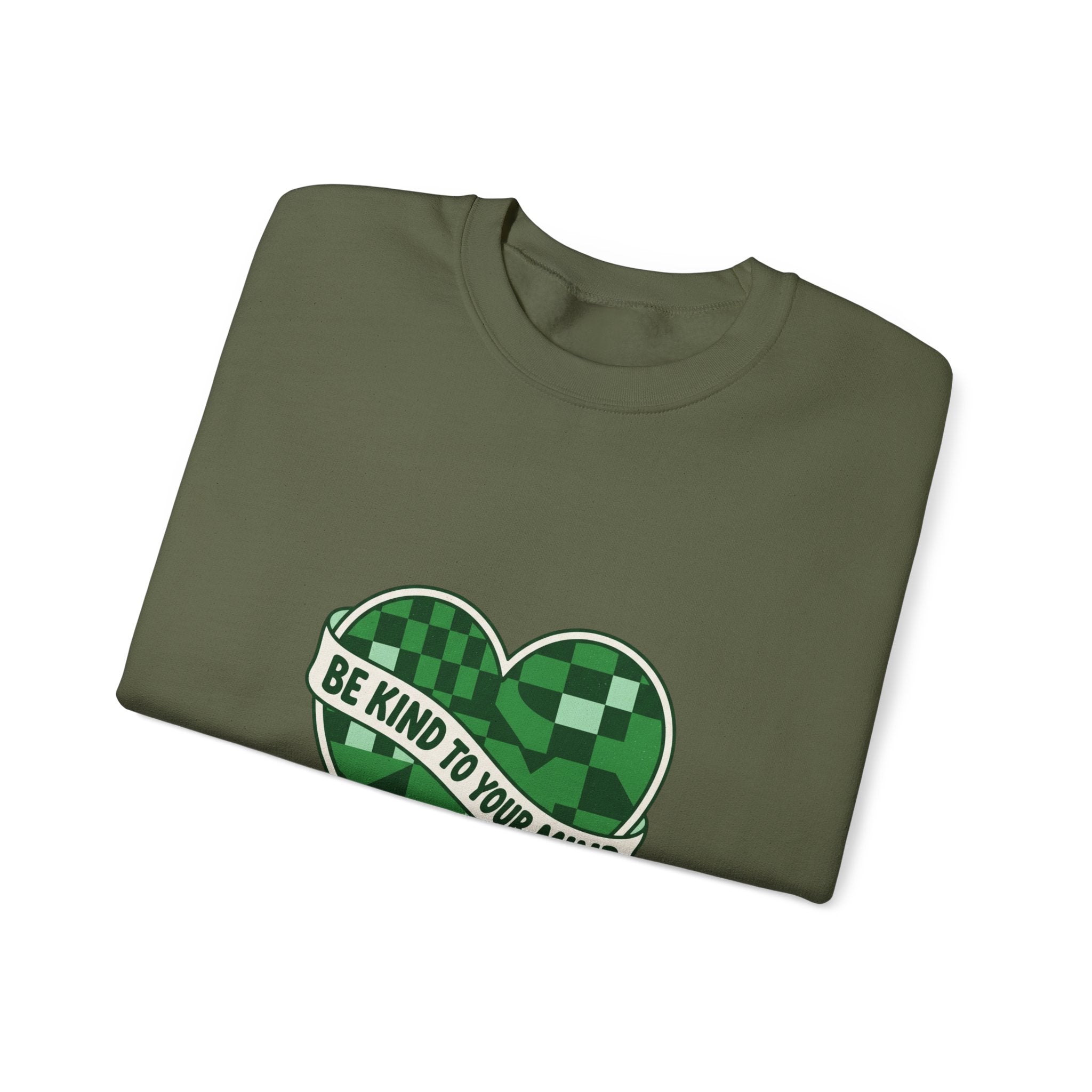 Be Kind to Your Mind Sweatshirt | Mental Health Awareness, Green Ribbon