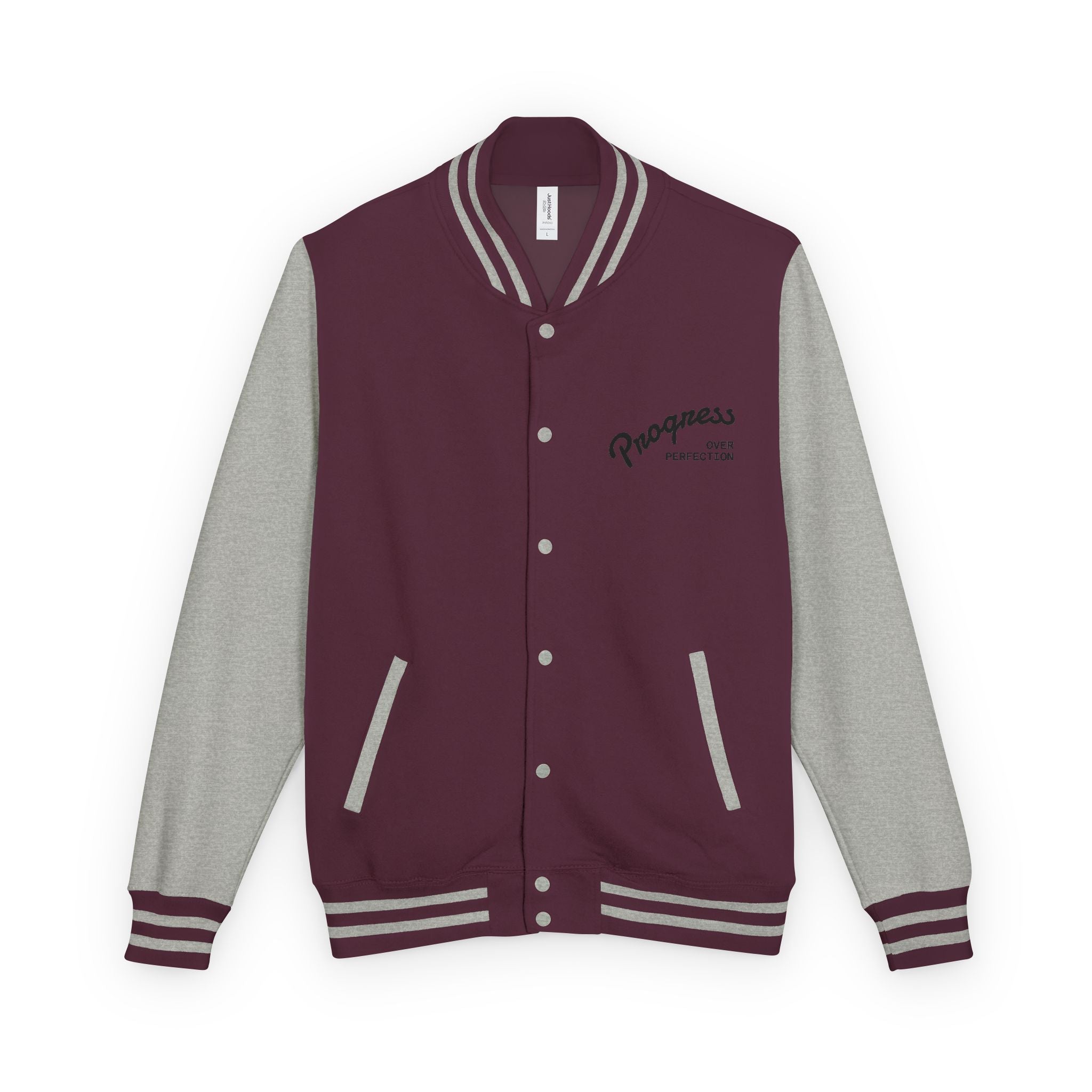 Letterman Jacket — Pink Retro 'Happiness' Varsity Jacket