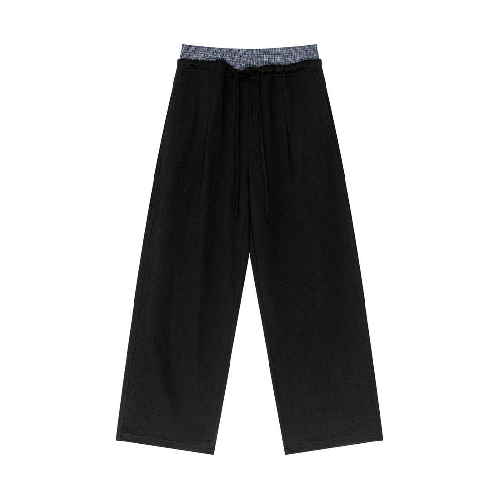 Urbania Plaid Contrast Waist Pants