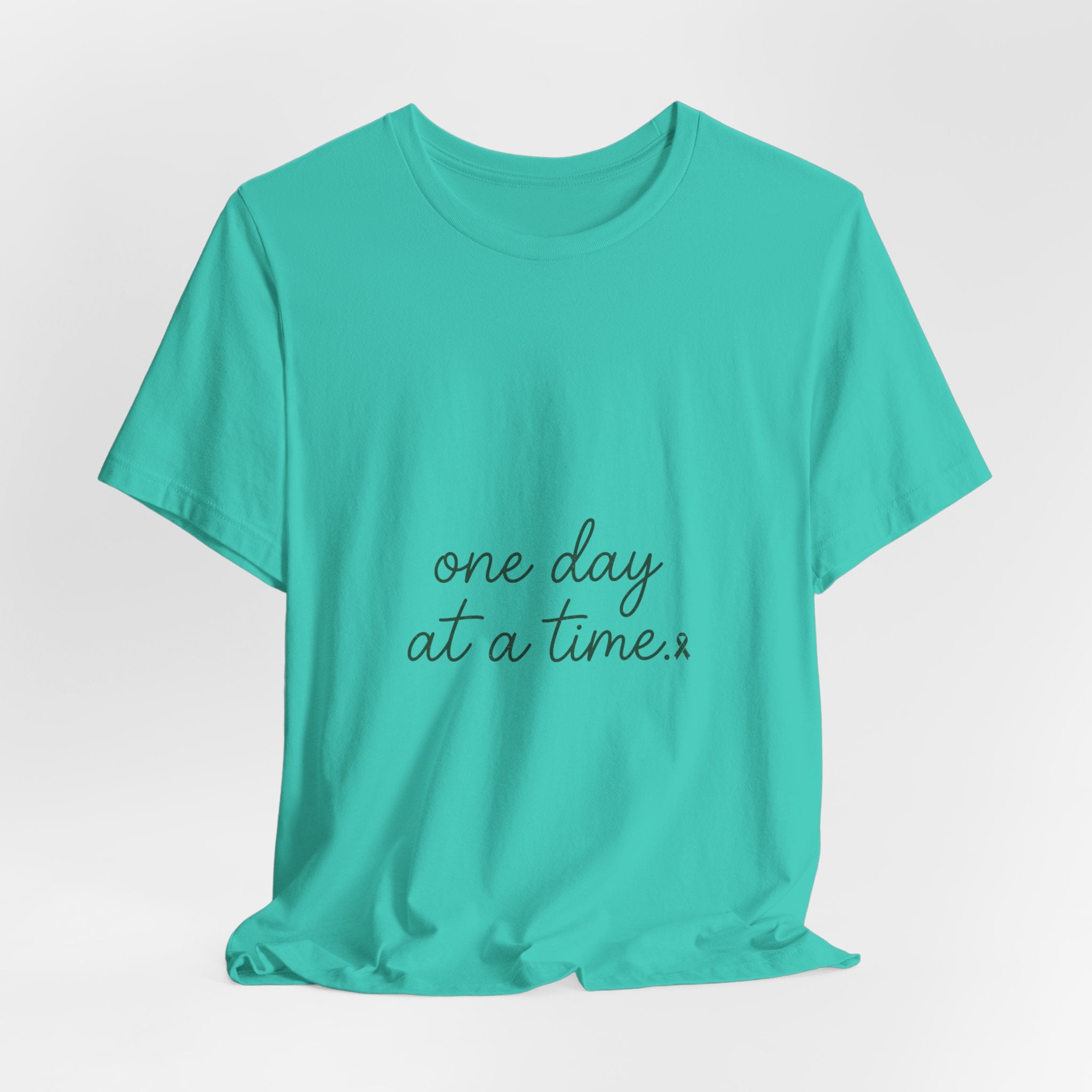 Mental Health Awareness T-Shirt – One Day At A Time, Wear Green Ribbon, Unisex Graphic Tee