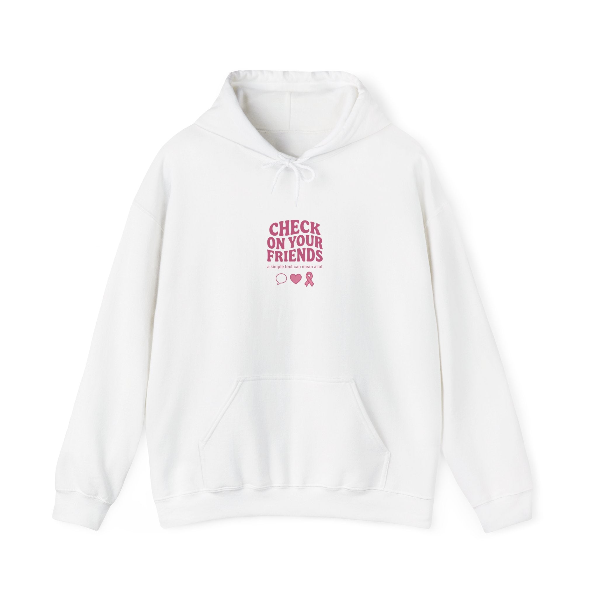 Check On Your Friends Hoodie | Mental Health Awareness, Green Ribbon