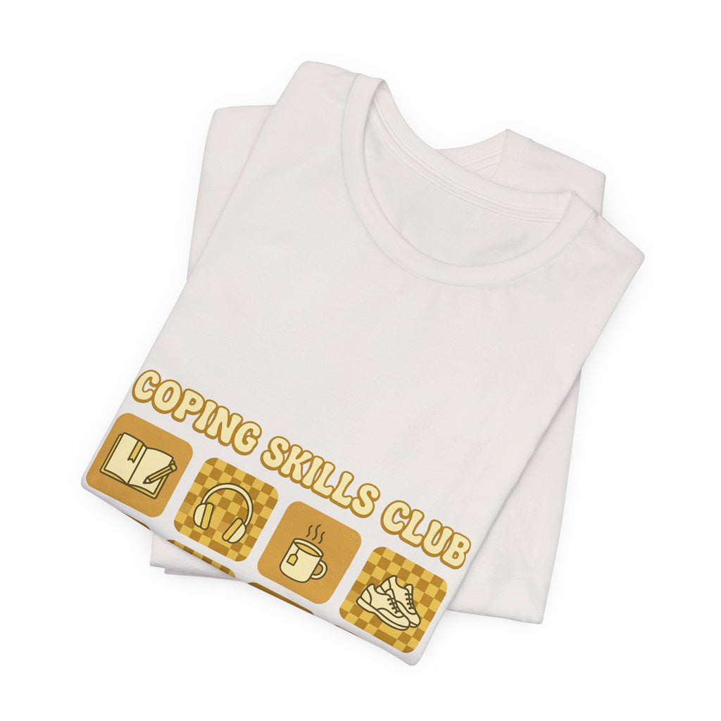 Coping Skills Club Tee | Mental Health Awareness, Retro Green Ribbon