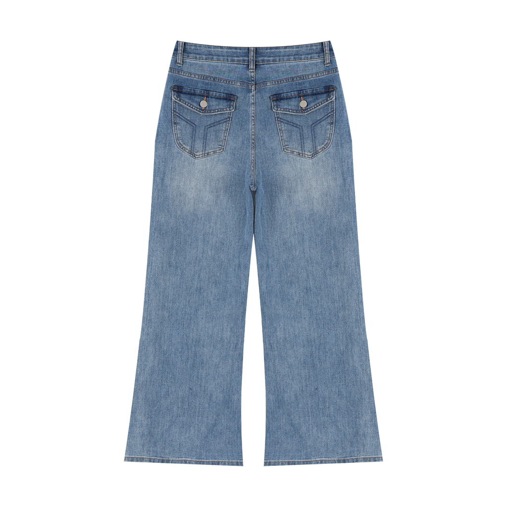 Urbania Women’s Vintage Wash Wide Leg Jeans