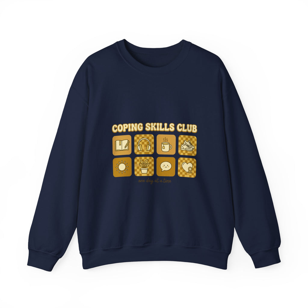 Coping Skills Club Sweatshirt | Mental Health Awareness, Green Ribbon