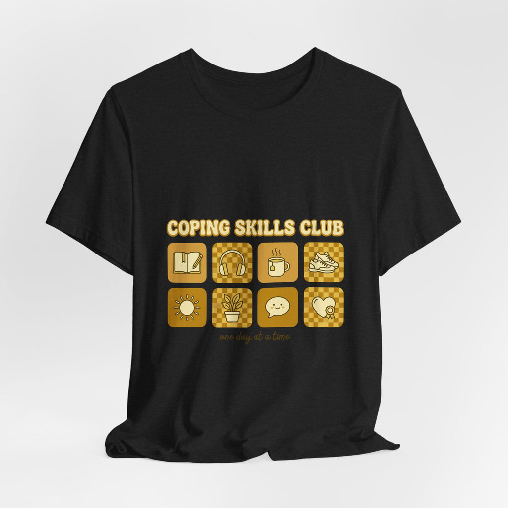 Coping Skills Club Tee | Mental Health Awareness, Retro Green Ribbon