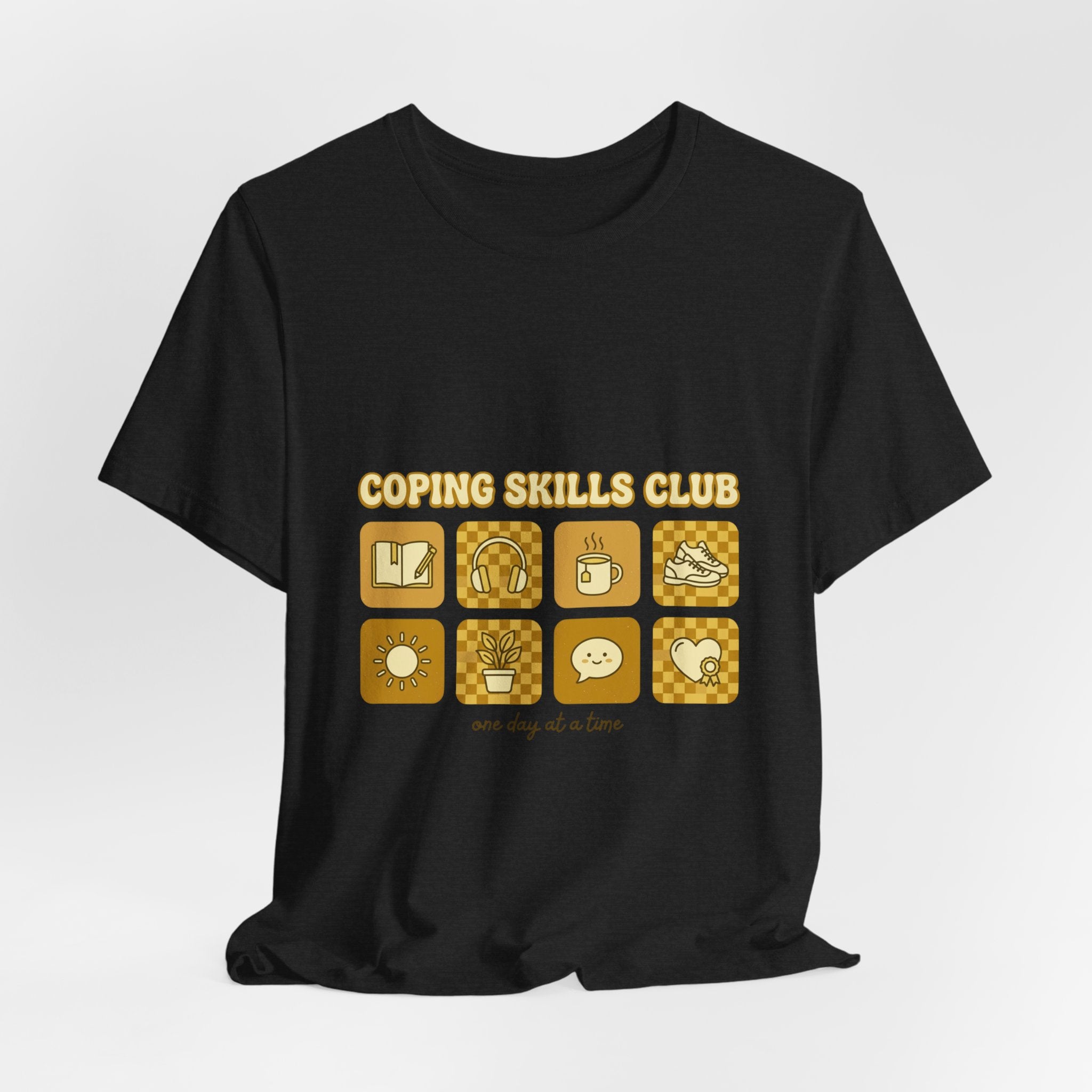 Coping Skills Club Tee | Mental Health Awareness, Retro Green Ribbon