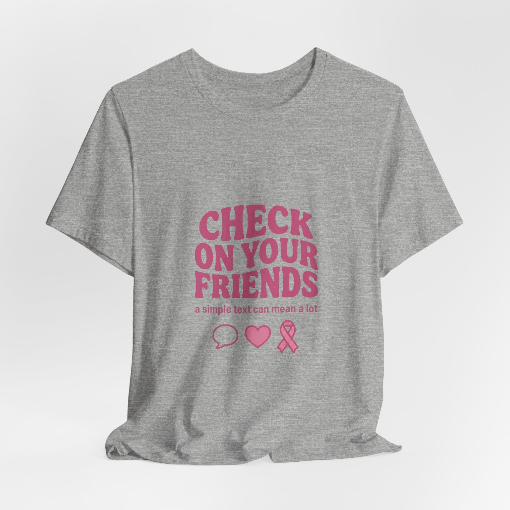 Check On Your Friends Tee | Mental Health Awareness, Green Ribbon, Support