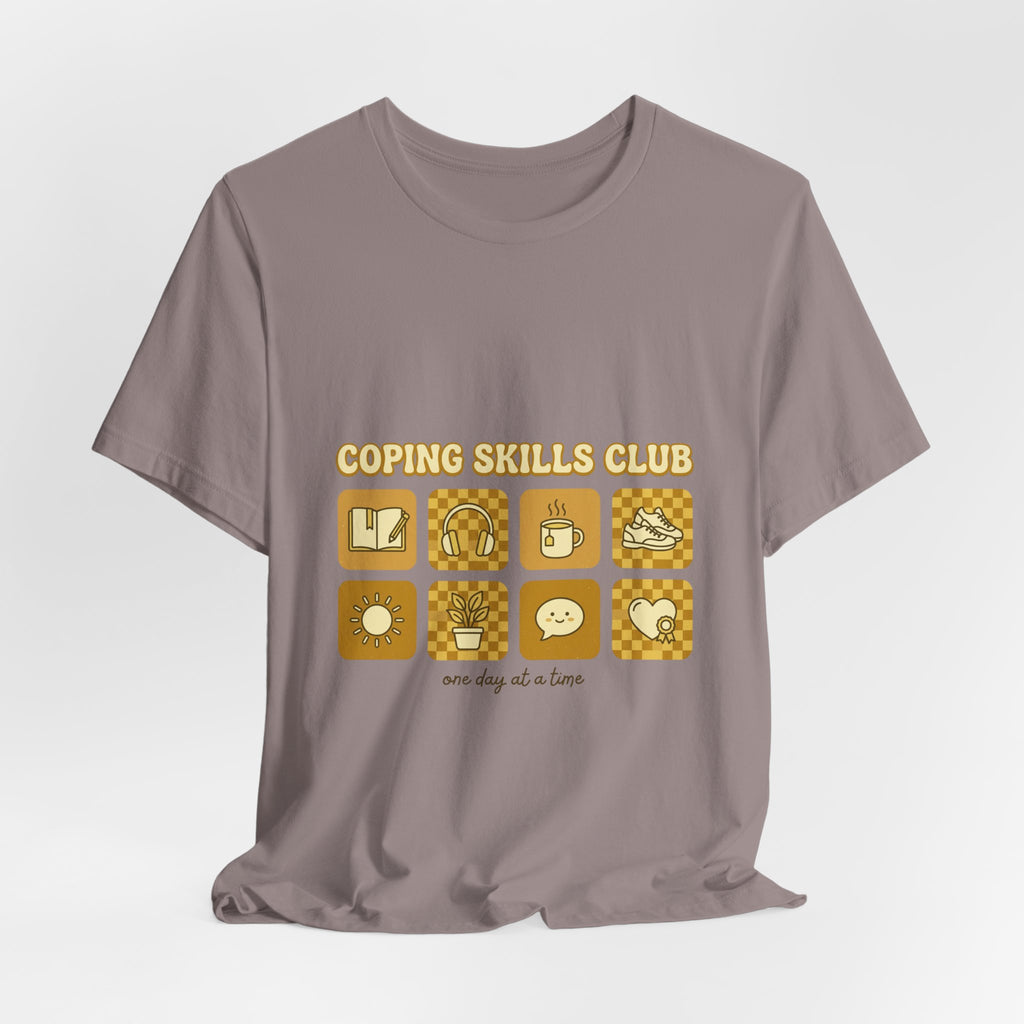 Coping Skills Club Tee | Mental Health Awareness, Retro Green Ribbon