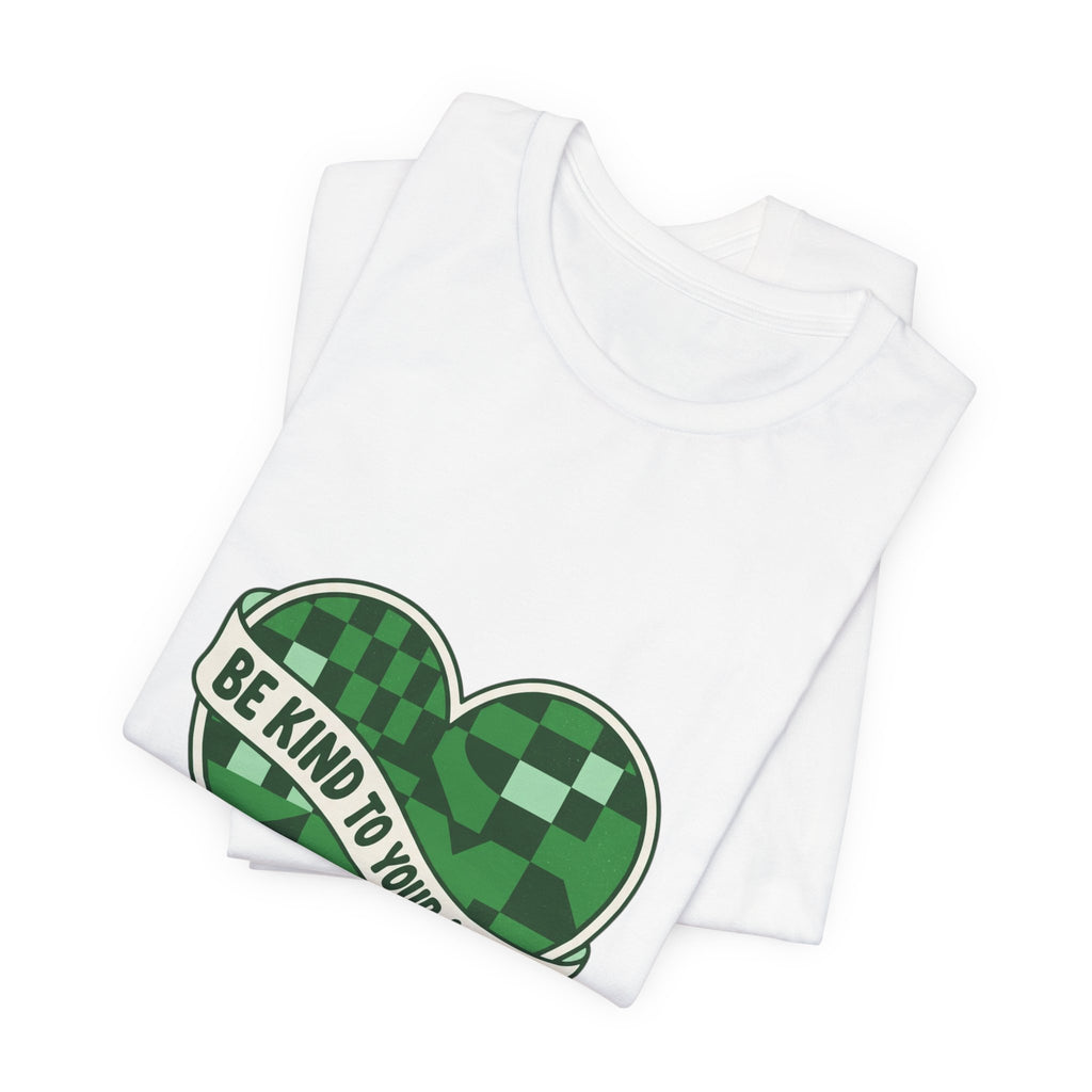 Be Kind To Your Mind Heart Tee | Mental Health Awareness, Green Ribbon