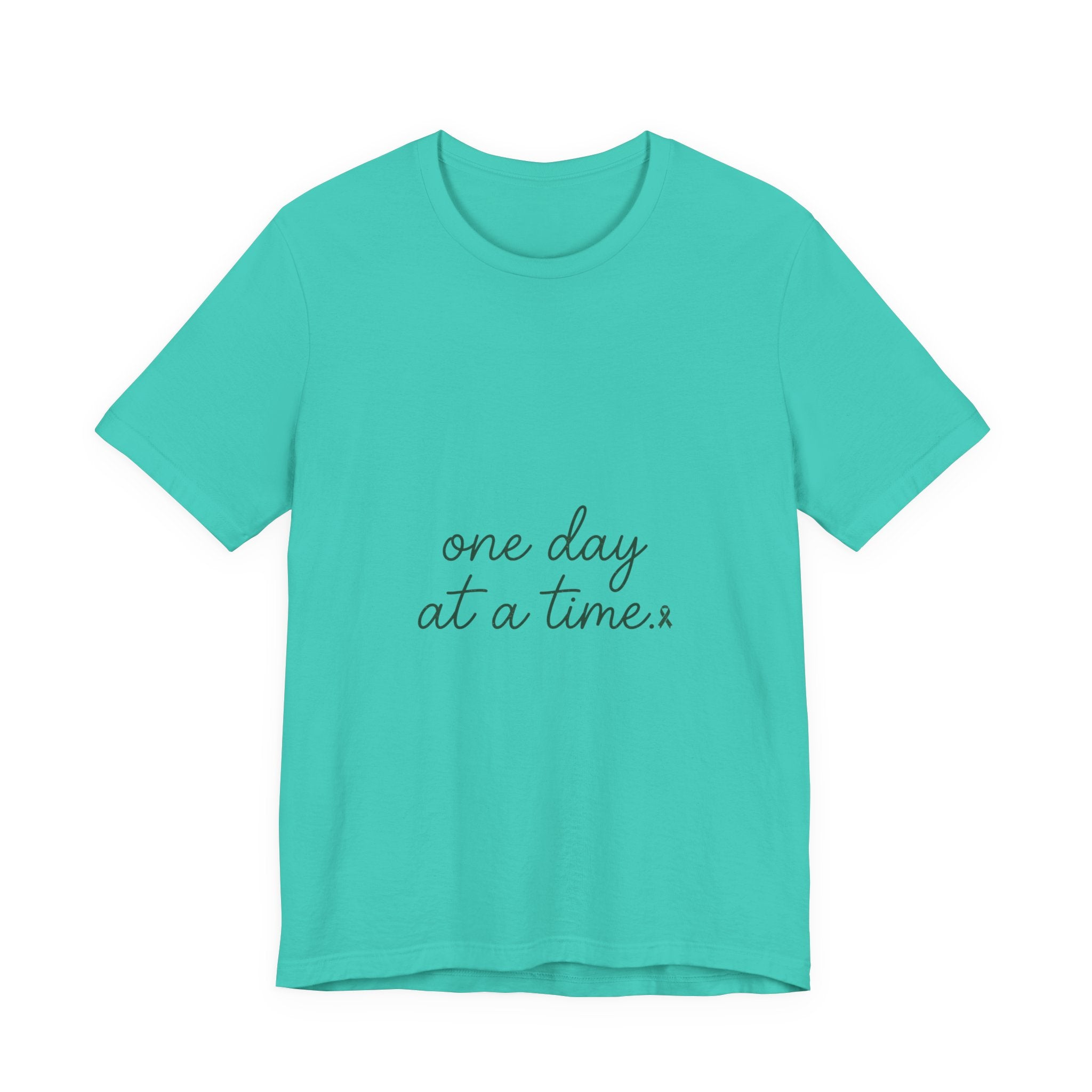 Mental Health Awareness T-Shirt – One Day At A Time, Wear Green Ribbon, Unisex Graphic Tee