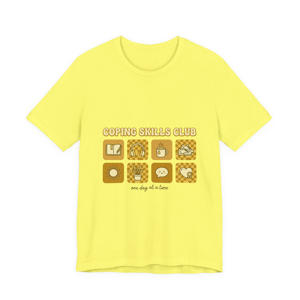 Coping Skills Club Tee | Mental Health Awareness, Retro Green Ribbon