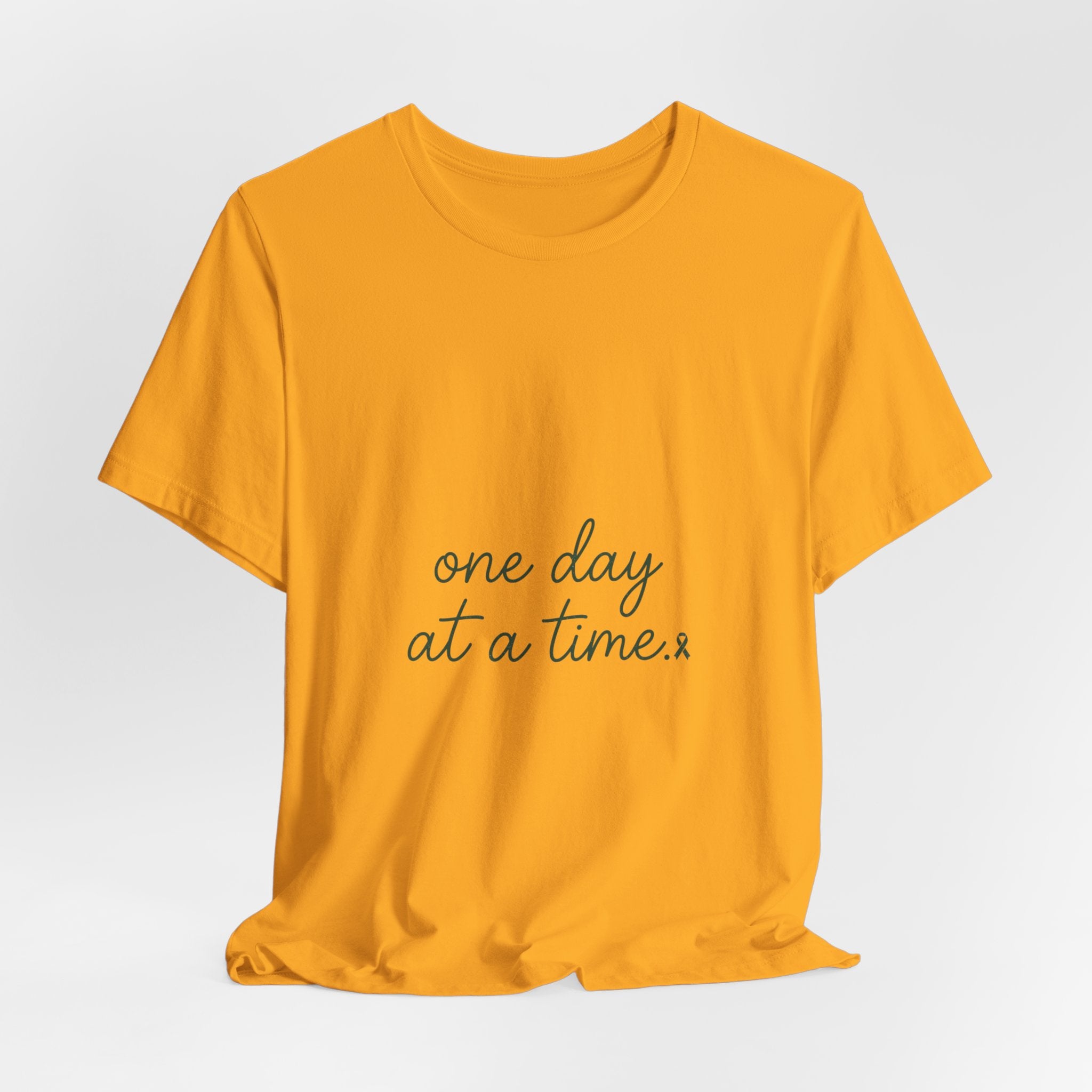 Mental Health Awareness T-Shirt – One Day At A Time, Wear Green Ribbon, Unisex Graphic Tee