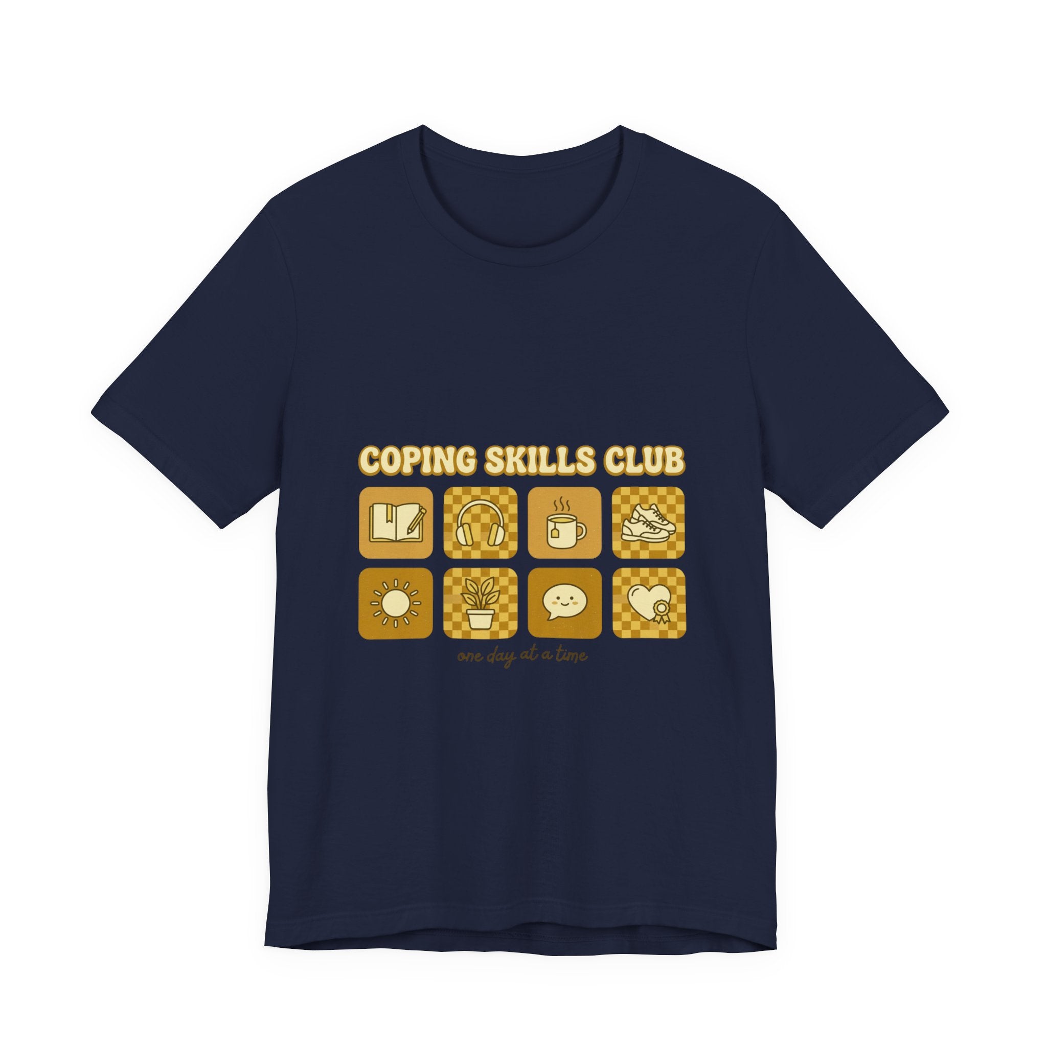 Coping Skills Club Tee | Mental Health Awareness, Retro Green Ribbon