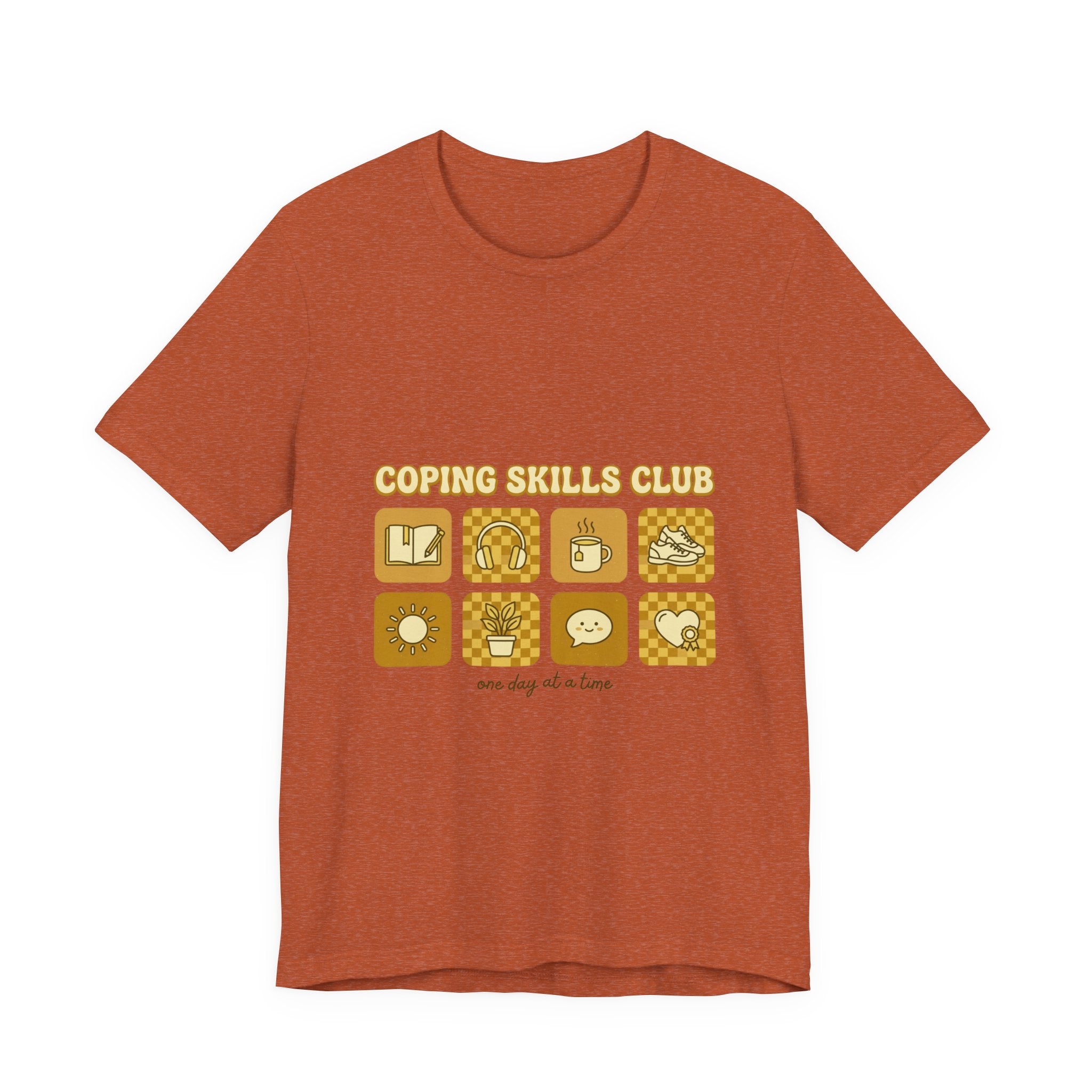 Coping Skills Club Tee | Mental Health Awareness, Retro Green Ribbon