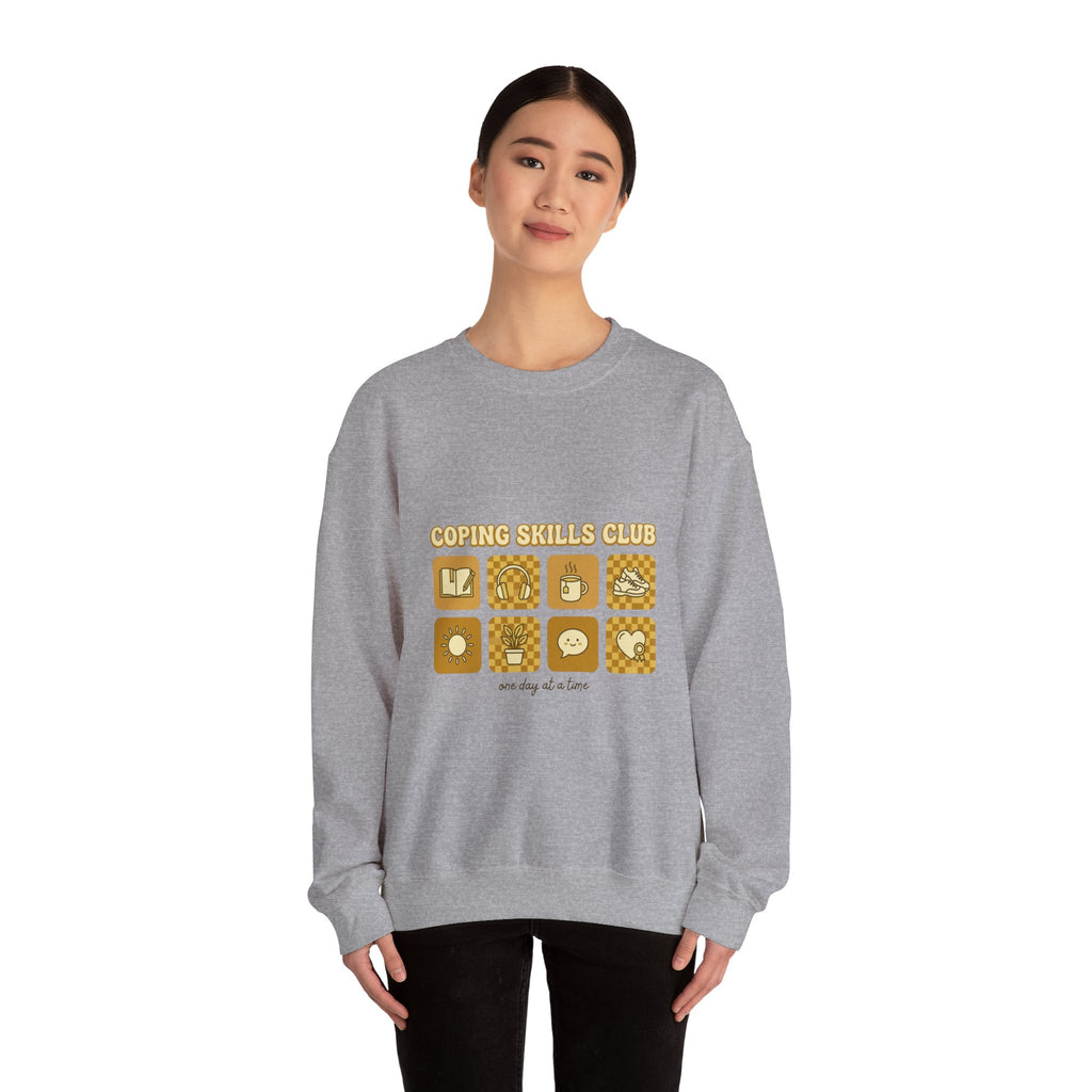 Coping Skills Club Sweatshirt | Mental Health Awareness, Green Ribbon
