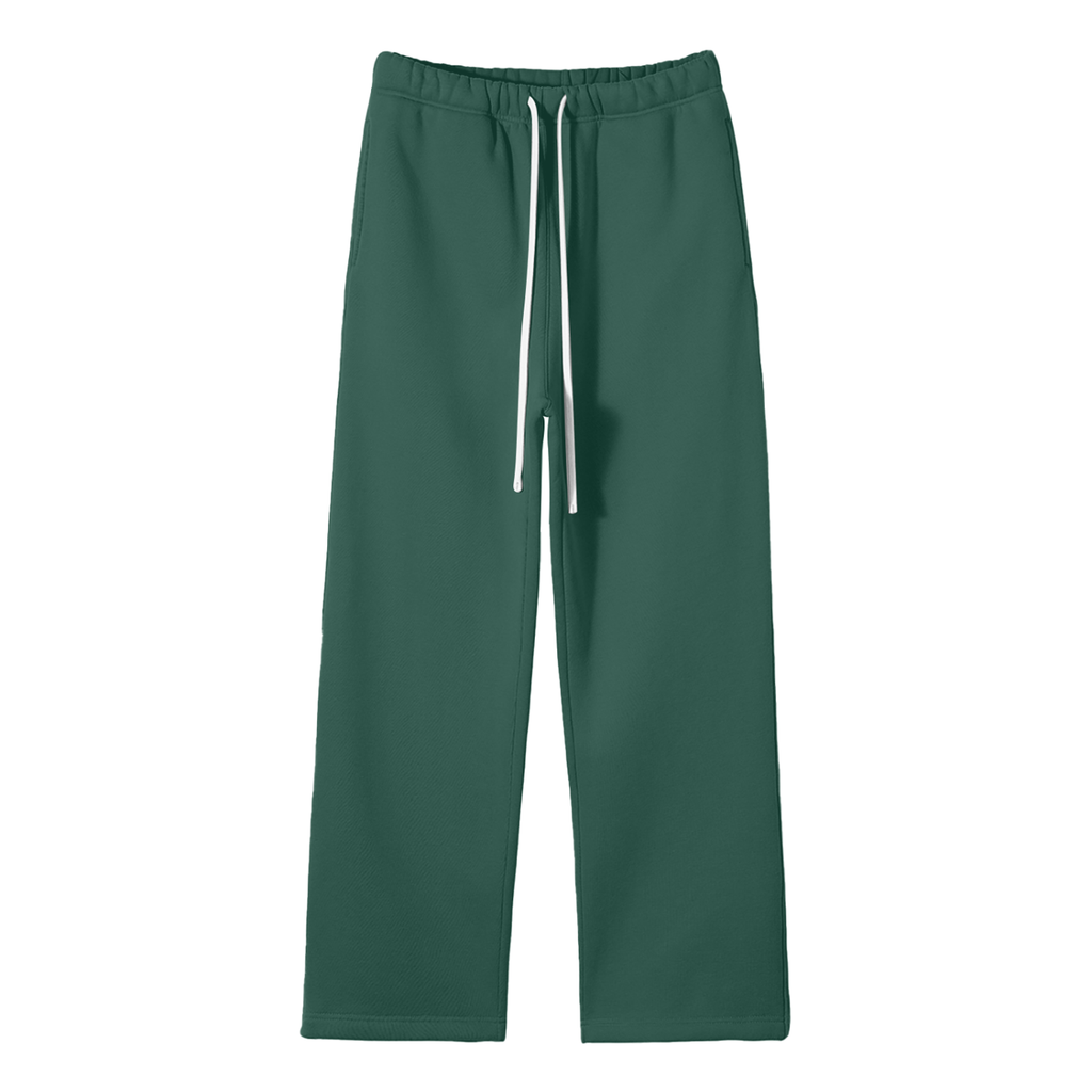 Urbania Unisex Solid Color Fleece Straight Leg Pants