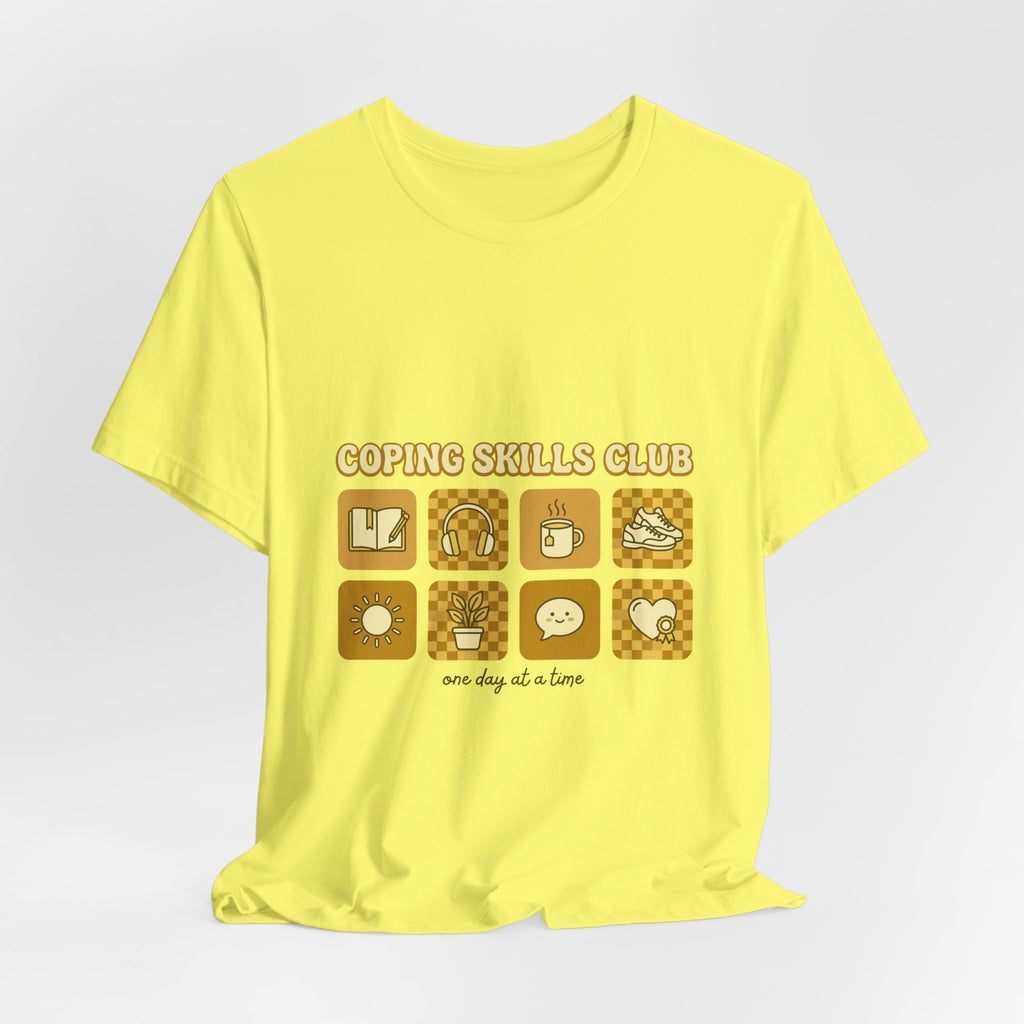 Coping Skills Club Tee | Mental Health Awareness, Retro Green Ribbon
