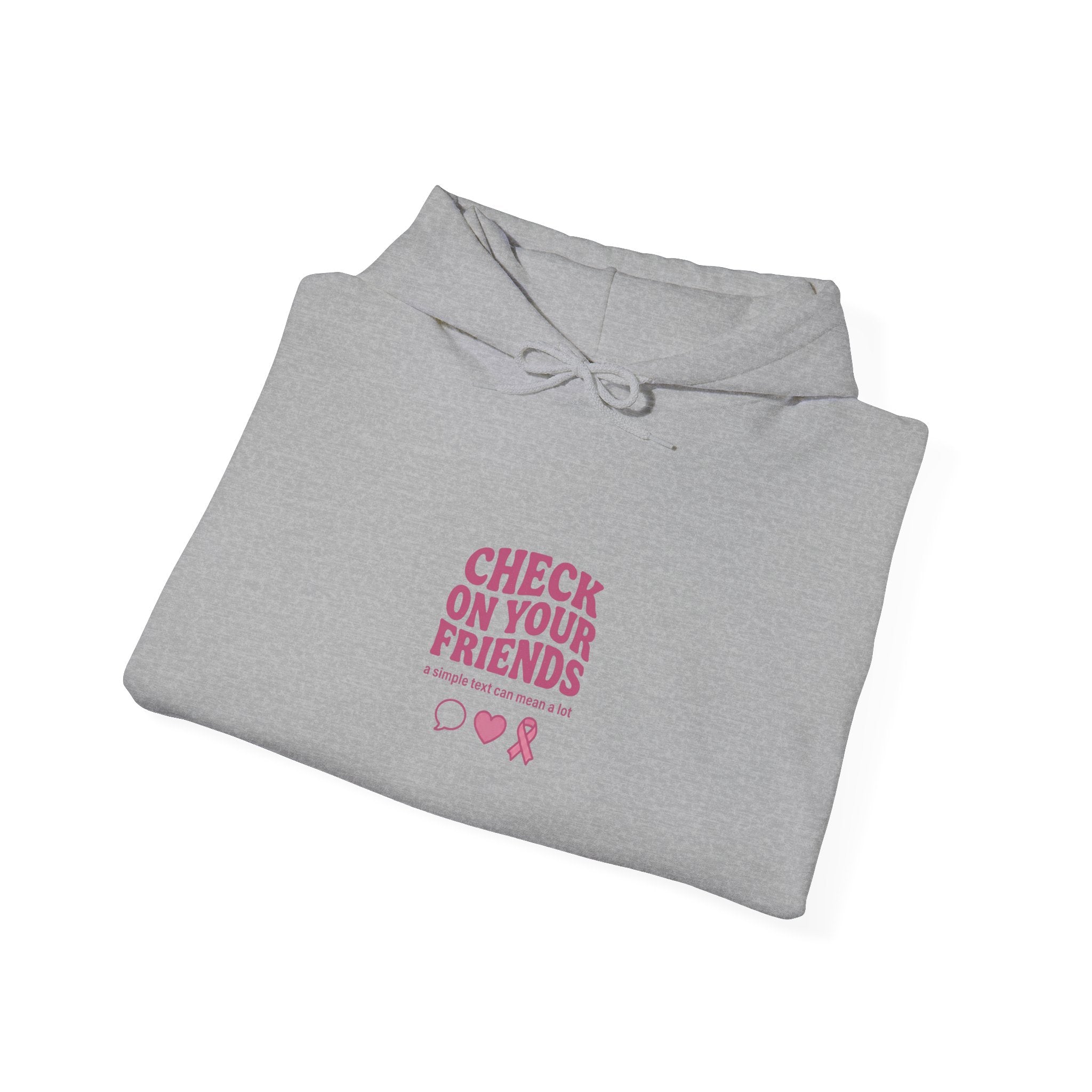 Check On Your Friends Hoodie | Mental Health Awareness, Green Ribbon