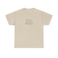 White Script Tee — "Whatever is Dressed On, MUSCLE" Minimalist Cotton T-Shirt