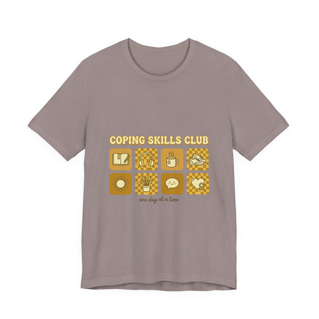 Coping Skills Club Tee | Mental Health Awareness, Retro Green Ribbon