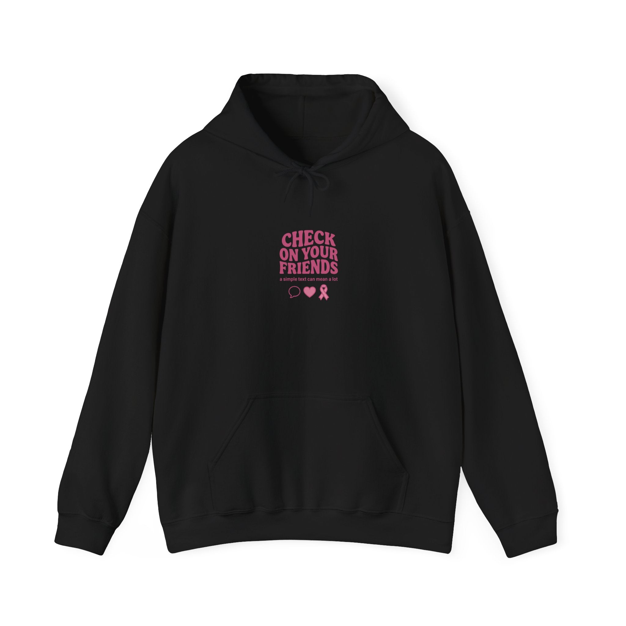 Check On Your Friends Hoodie | Mental Health Awareness, Green Ribbon