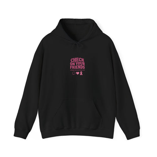 Check On Your Friends Hoodie | Mental Health Awareness, Green Ribbon