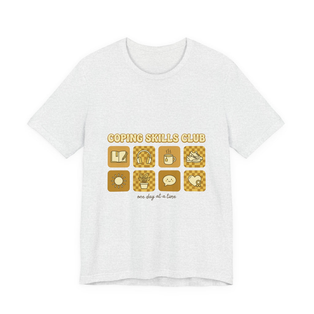 Coping Skills Club Tee | Mental Health Awareness, Retro Green Ribbon