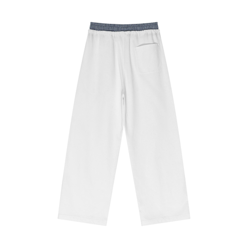 Plaid Contrast Waist Pants