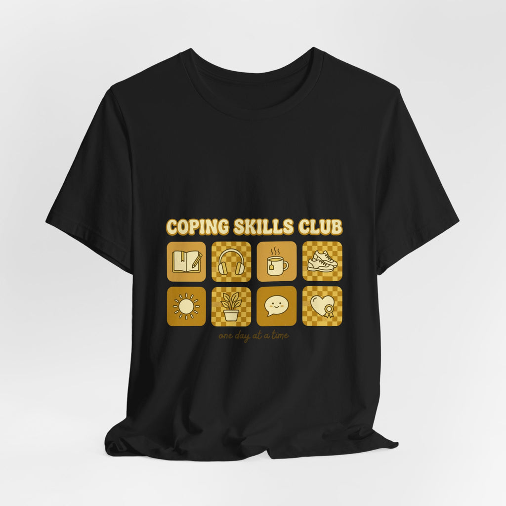 Coping Skills Club Tee | Mental Health Awareness, Retro Green Ribbon
