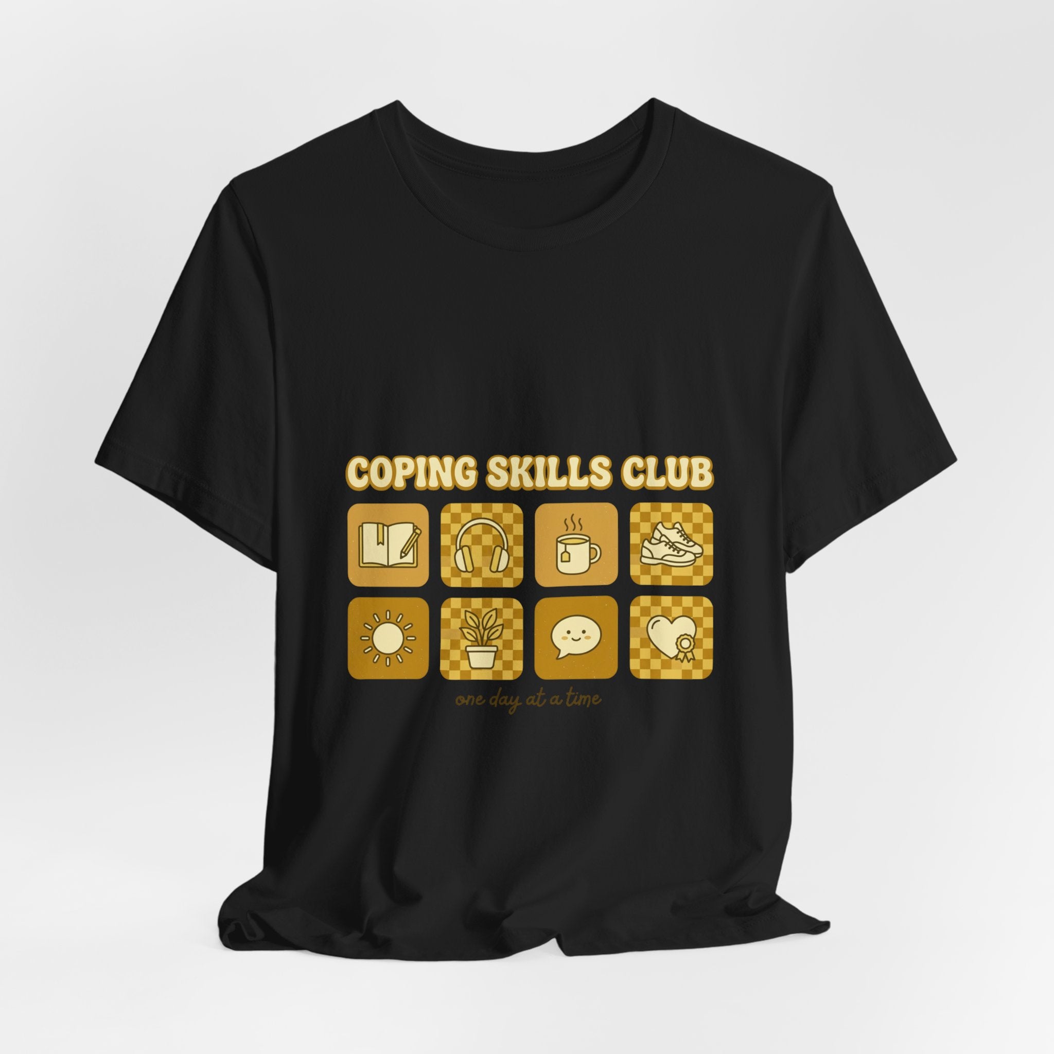 Coping Skills Club Tee | Mental Health Awareness, Retro Green Ribbon