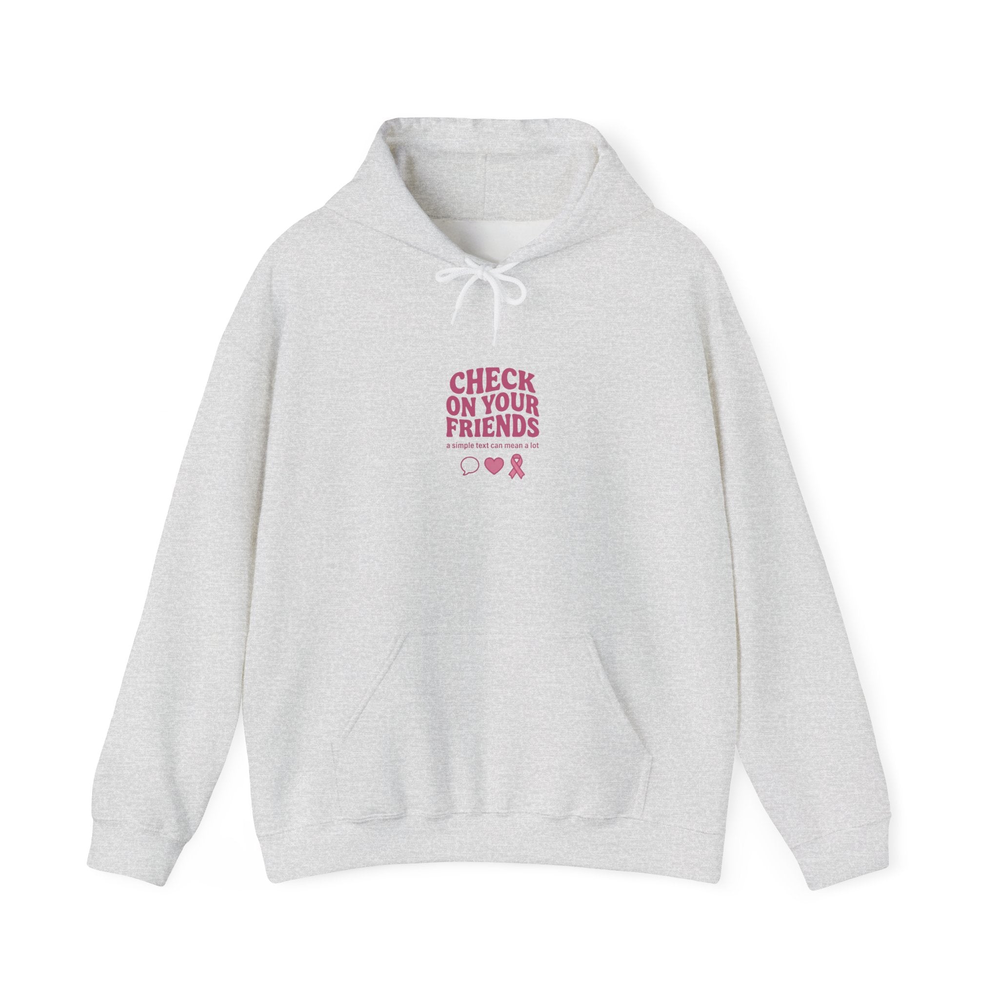 Check On Your Friends Hoodie | Mental Health Awareness, Green Ribbon