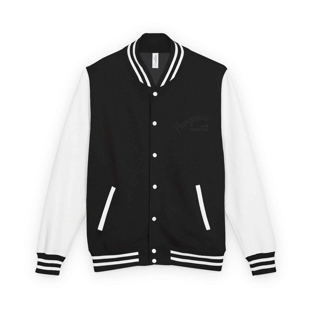 Letterman Jacket — Pink Retro 'Happiness' Varsity Jacket