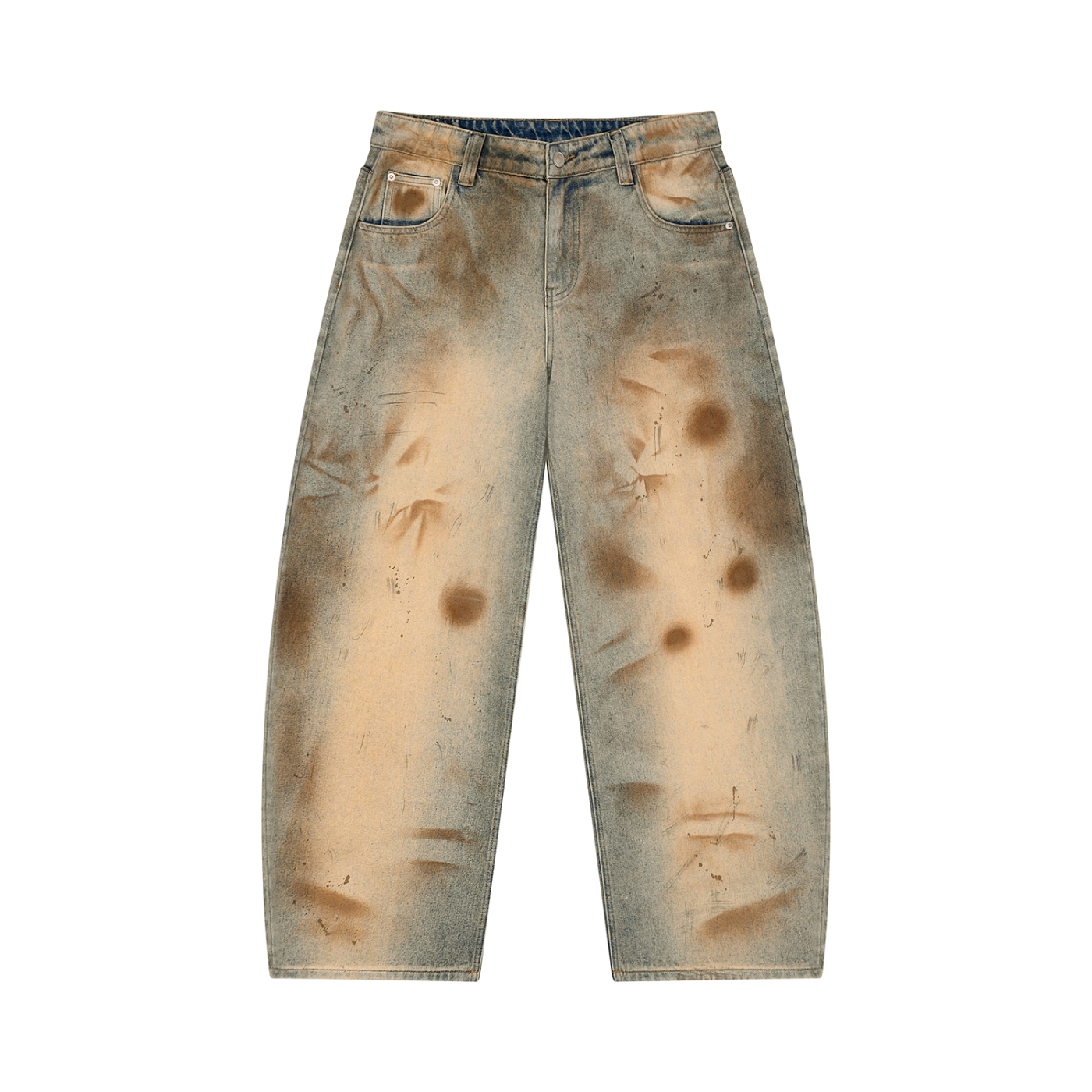 Urbania Men’s Vintage Wash Barrel Leg Jeans